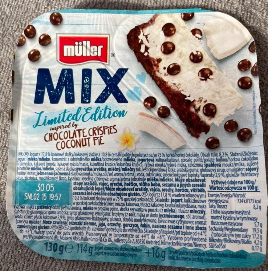 Fotografie - Mix chocolate crispies coconut pie Müller