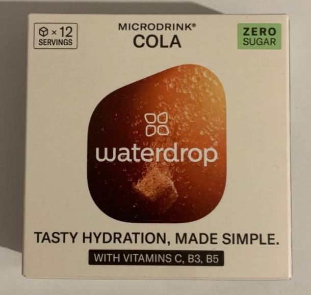 Microdrink Cola Zero sugar Waterdrop - kalorie, kJ a nutriční hodnoty