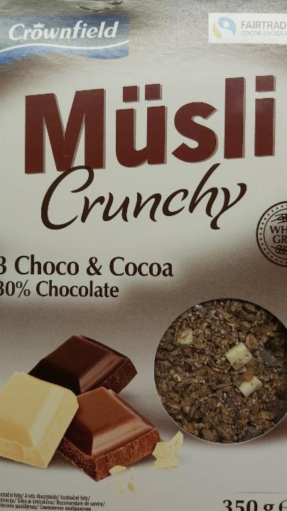 Fotografie - Müsli Crunchy 3 Choco & Cocoa Crownfield