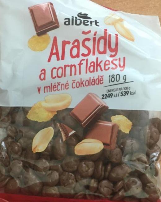 Fotografie - Arašídy a cornflakesy v mléčné čokoládě Albert