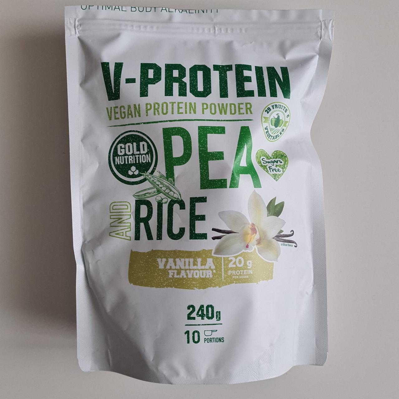 Fotografie - Vegan protein powder Pea and Rice Vanilla flavour V Protein