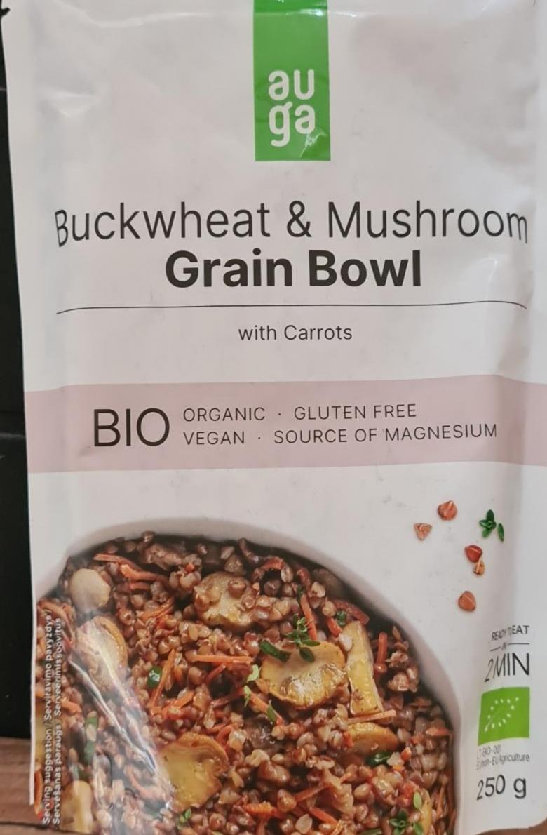 Fotografie - Buckwheat & Mushrooms Grain Bowl with Carrots Auga