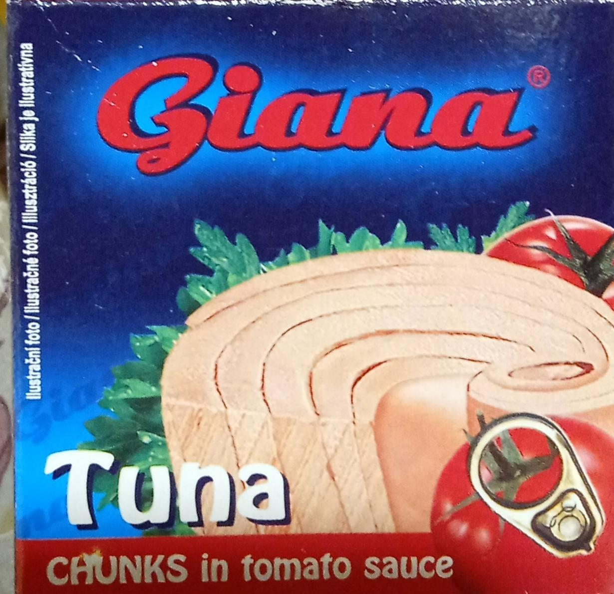 Fotografie - Tuna chunks in tomato sauce Giana