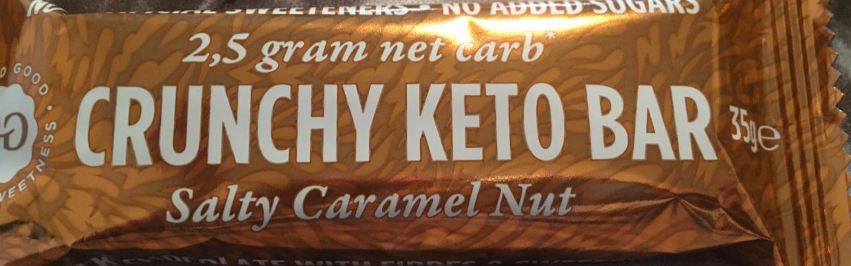 Fotografie - crunchy keto bar salty caramel nut