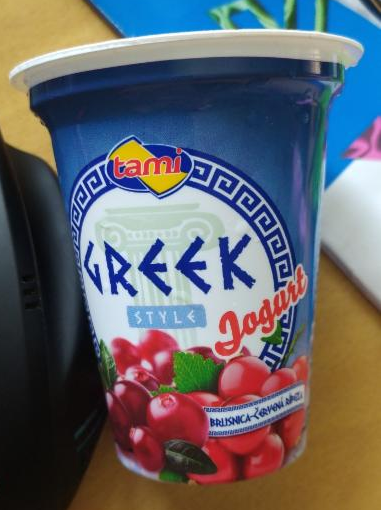 Fotografie - Greek style jogurt brusinka - červený rybíz Tami