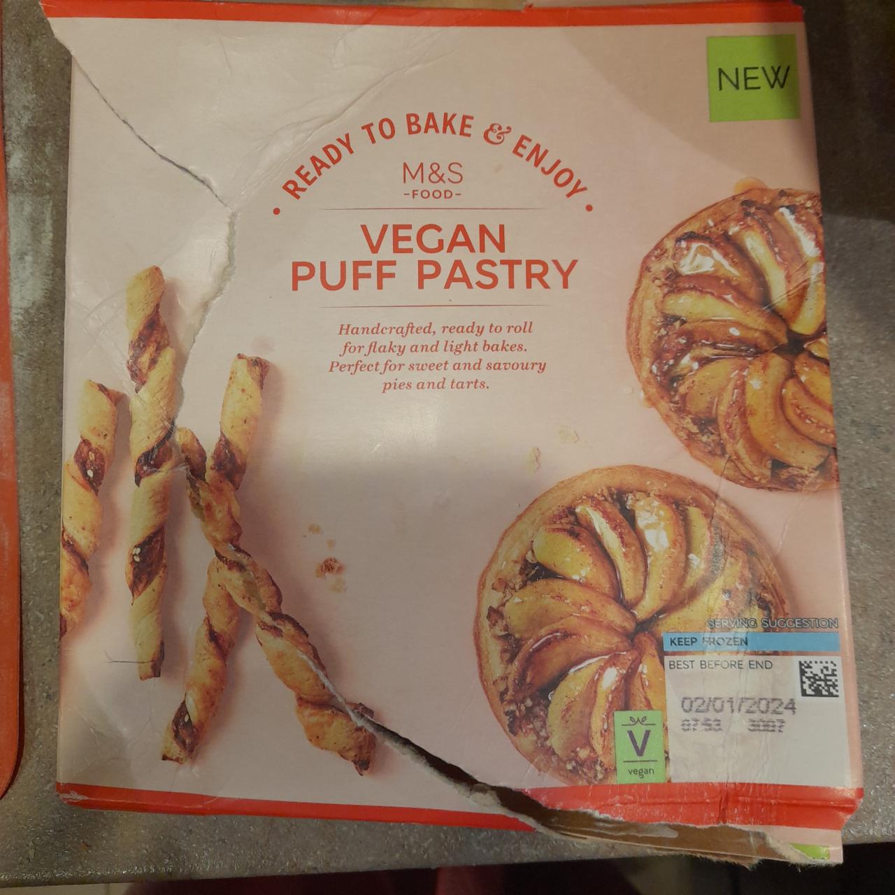 Fotografie - Vegan puff pastry M&S Food