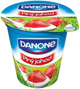 Fotografie - jogurt plný jahod Danone