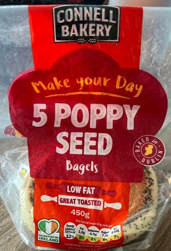 Fotografie - 5 Poppy Seed Bagels Connell Bakery