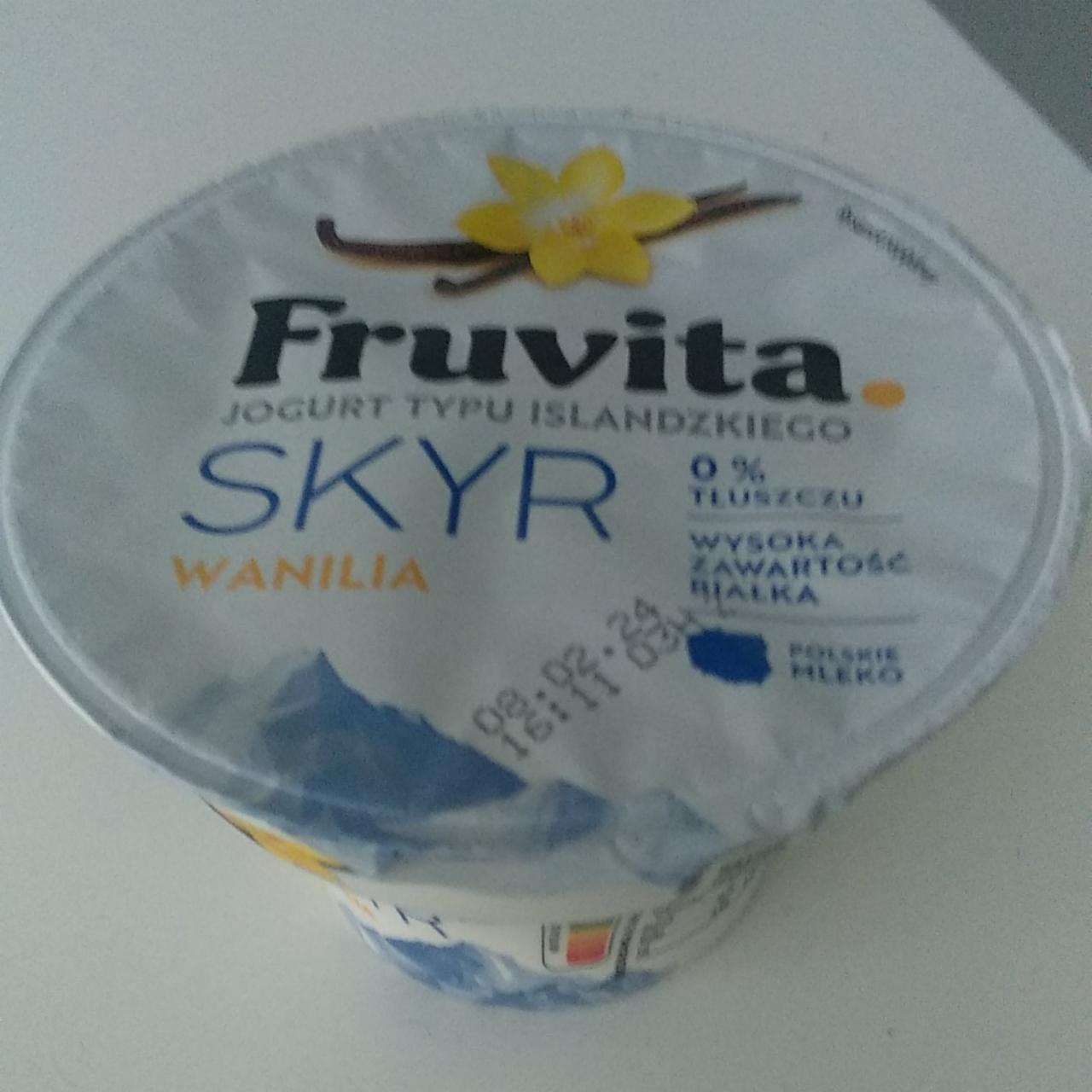 Fotografie - Jogurt typu islandzkiego Skyr wanilia 0% FruVita