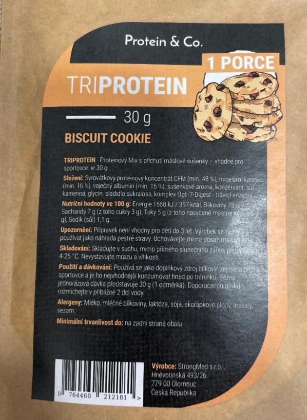 Fotografie - biscuit cookie, triprotein Protein & Co.