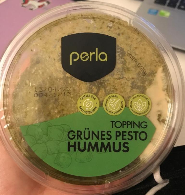 Fotografie - Grünes Pesto Hummus Perla
