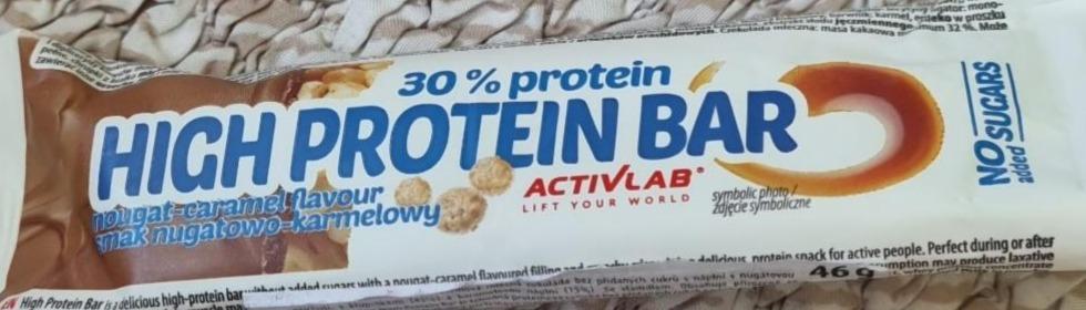Fotografie - High Protein Bar Nougat-Caramel Bar 30% protein Activlab