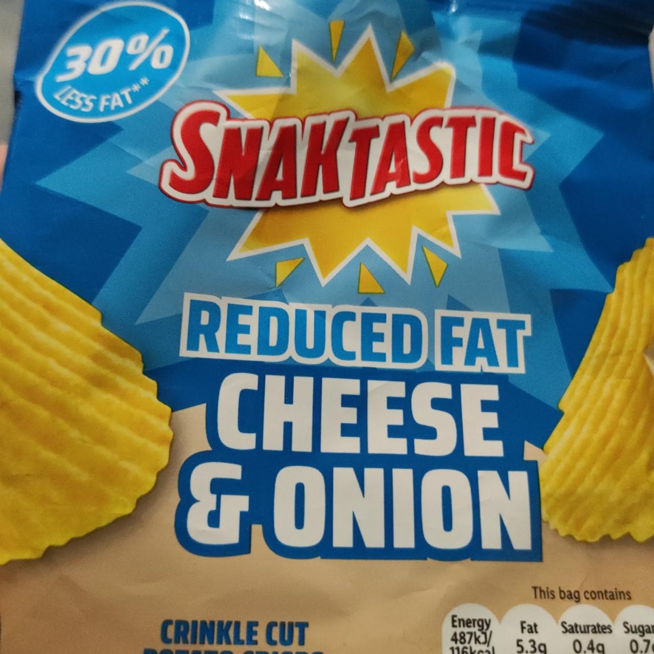 Fotografie - Reduced Fat Cheese & Onion Crisps Snaktastic