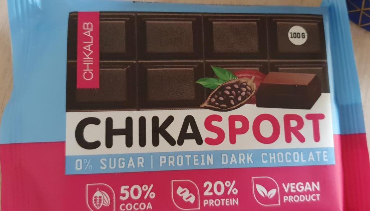 Fotografie - Chika Sport Protein Dark Chocolate ChikaLab