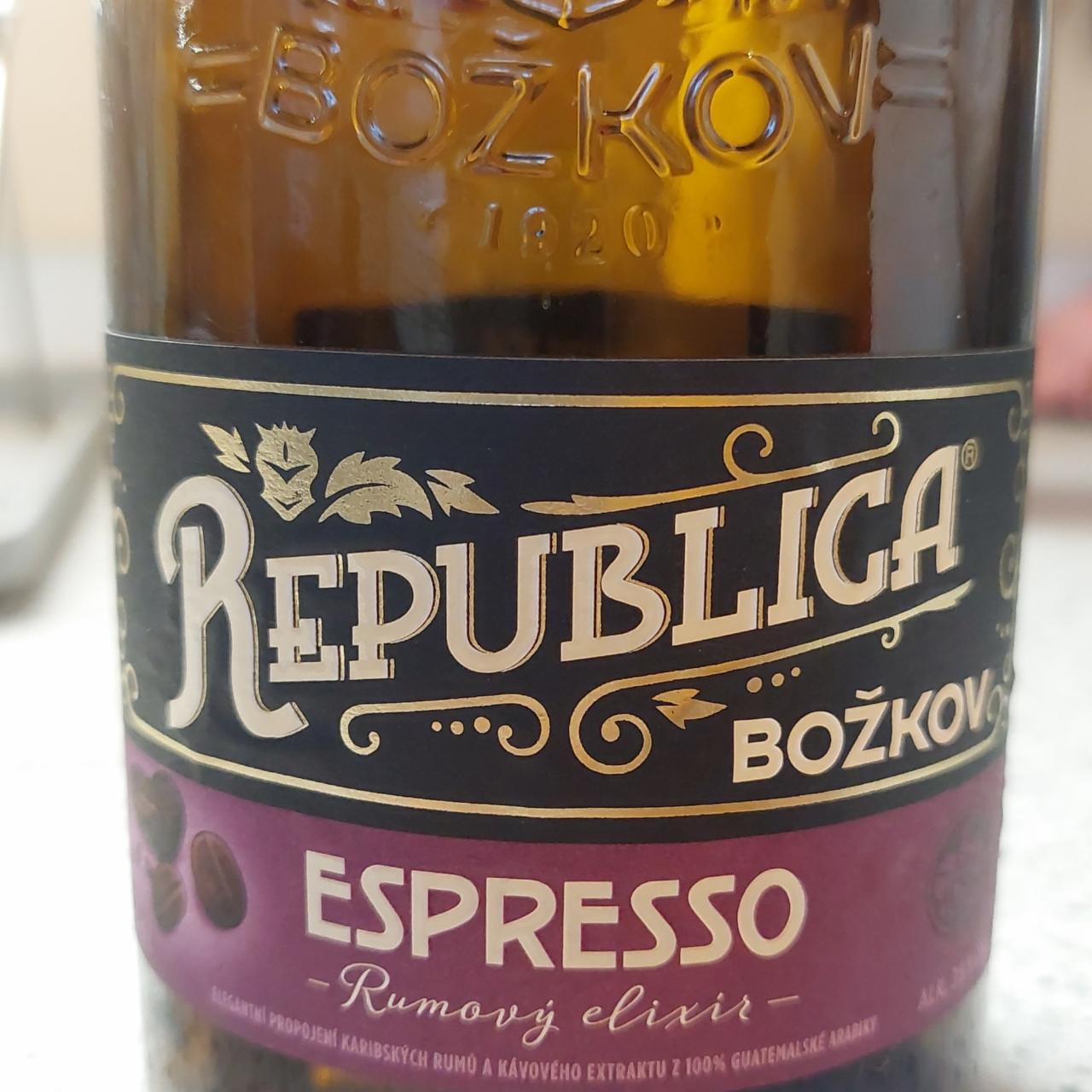 Fotografie - Republica Rumový elixír Espresso Božkov