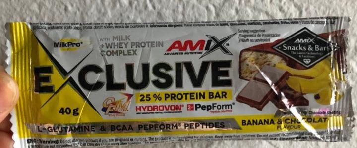 Fotografie - Exclusive 25% Protein Bar Banana & Chocolate Amix
