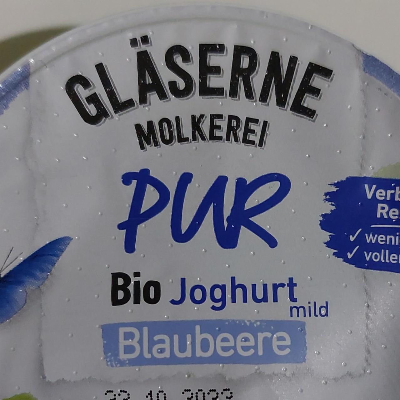 Fotografie - PUR Bio Joghurt Blaubeere Gläserne Molkerei