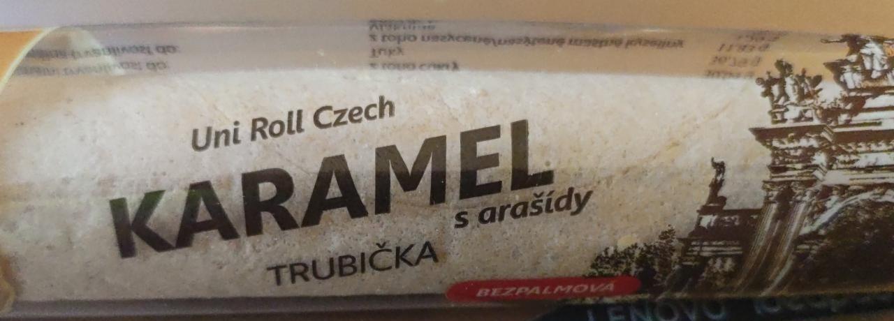 Fotografie - Trubička karamel s arašídy Uni Roll Czech