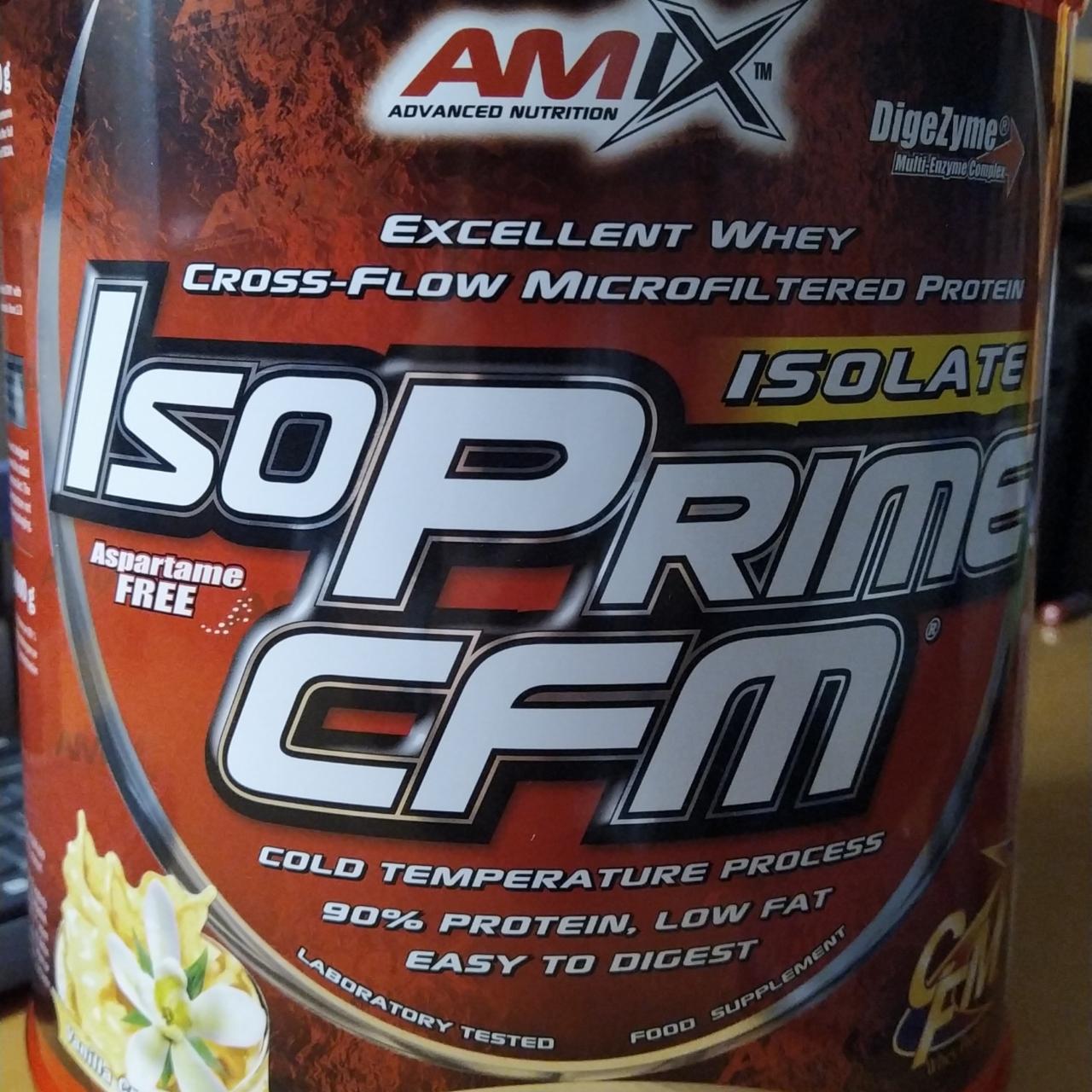 Fotografie - IsoPrime CFM Isolate Vanilla Cream flavour Amix Nutrition