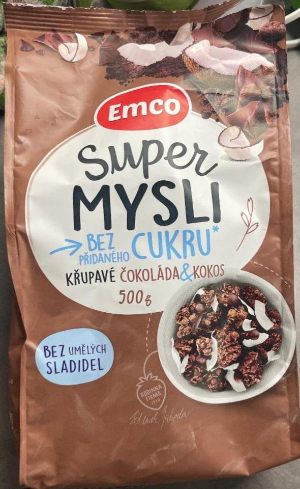 Fotografie - Super mysli bez přidaného cukru čokoláda a kokos Emco