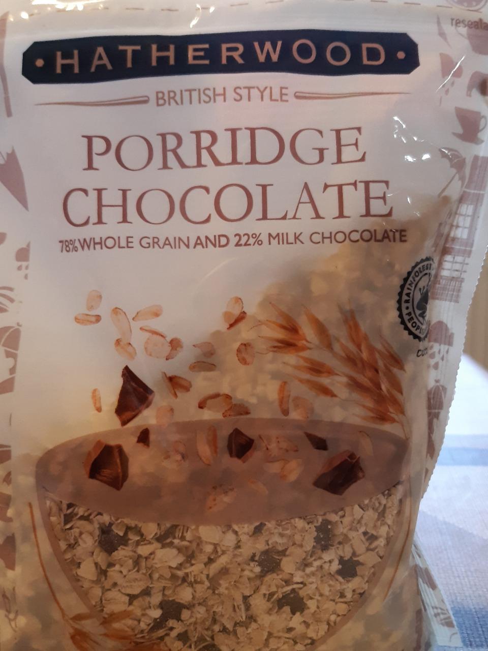 Fotografie - Porridge chocolate, 78% whole grain and 22% milk chocolate Hatherwood