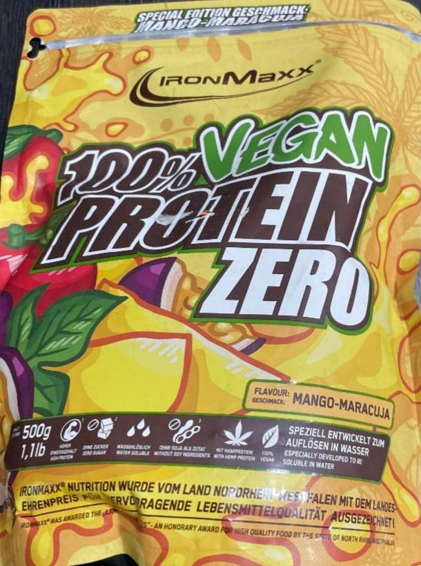 Fotografie - 100% vegan protein zero Mango-Maracuja IronMaxx