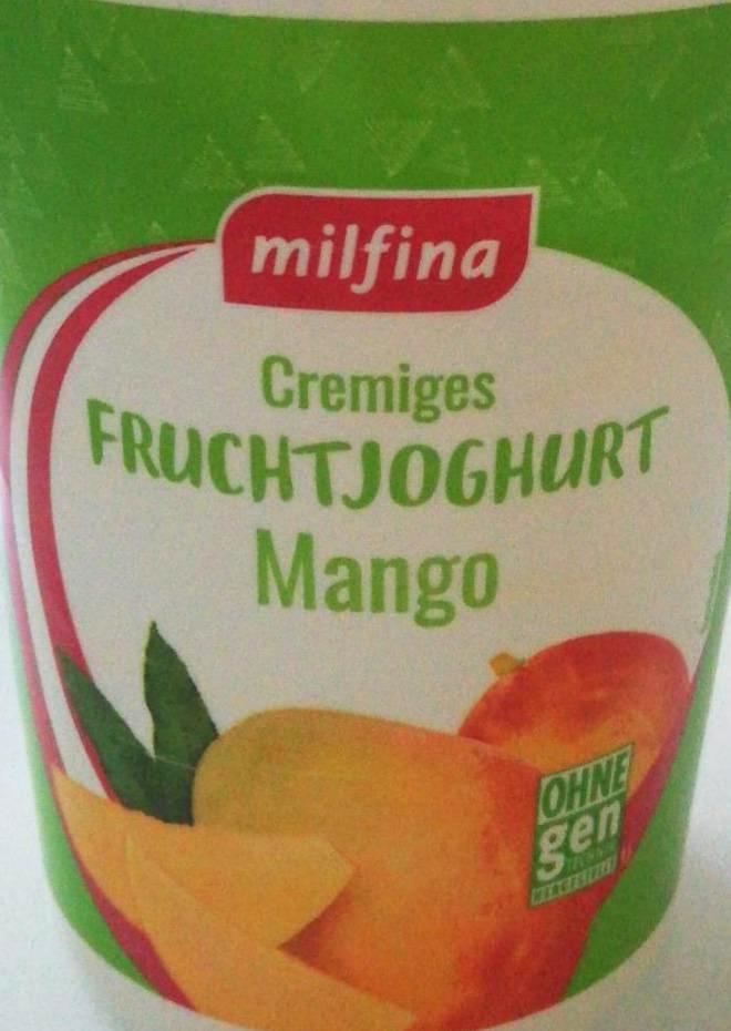Fotografie - Cremiges Fruchtjoghurt Mango Milfina