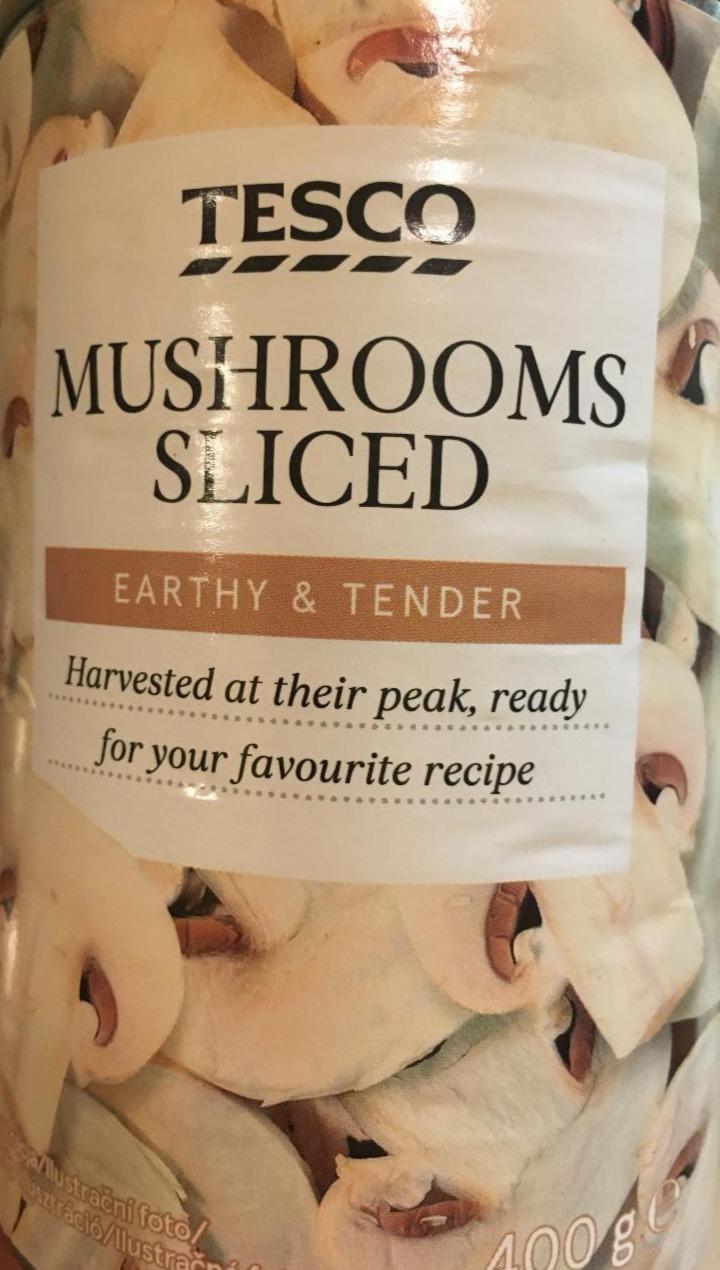 Fotografie - Tesco Mushrooms sliced