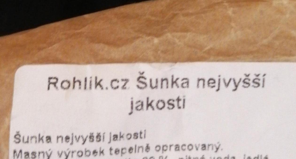 Fotografie - Šunka nejvyšší jakosti Rohlik.cz