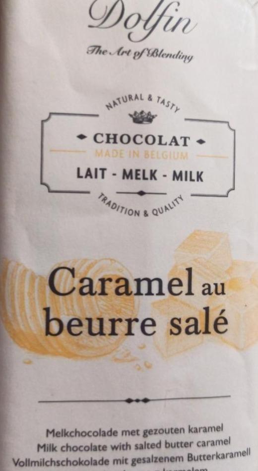 Fotografie - Chocolat milk Caramel au beurre salé (mléčná čokoláda se slaným karamelem) Dolfin