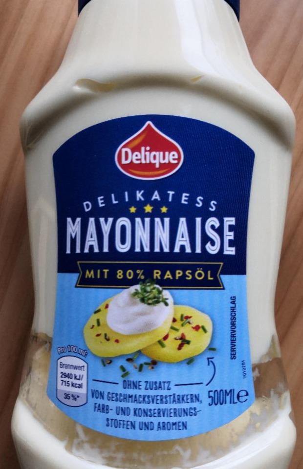 Fotografie - Delikatess Mayonnaise mit 80% Rapsöl Delique