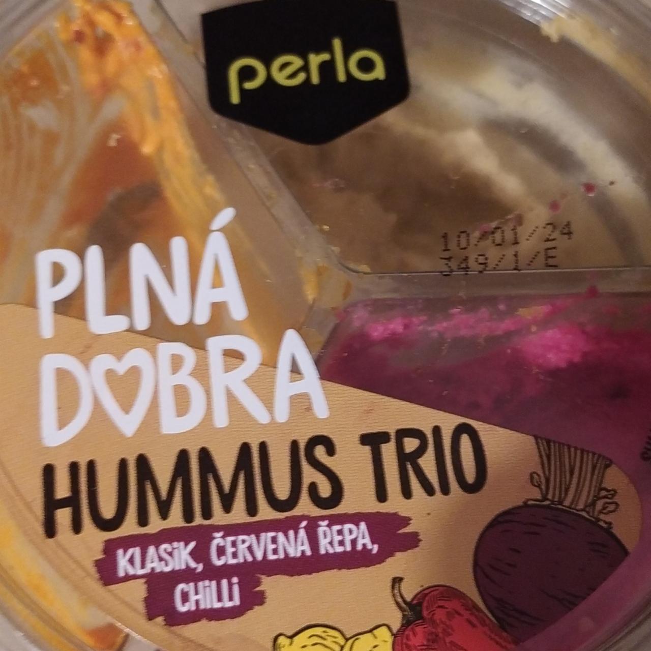 Fotografie - humus trio Klasik červená řepa chilli Perla