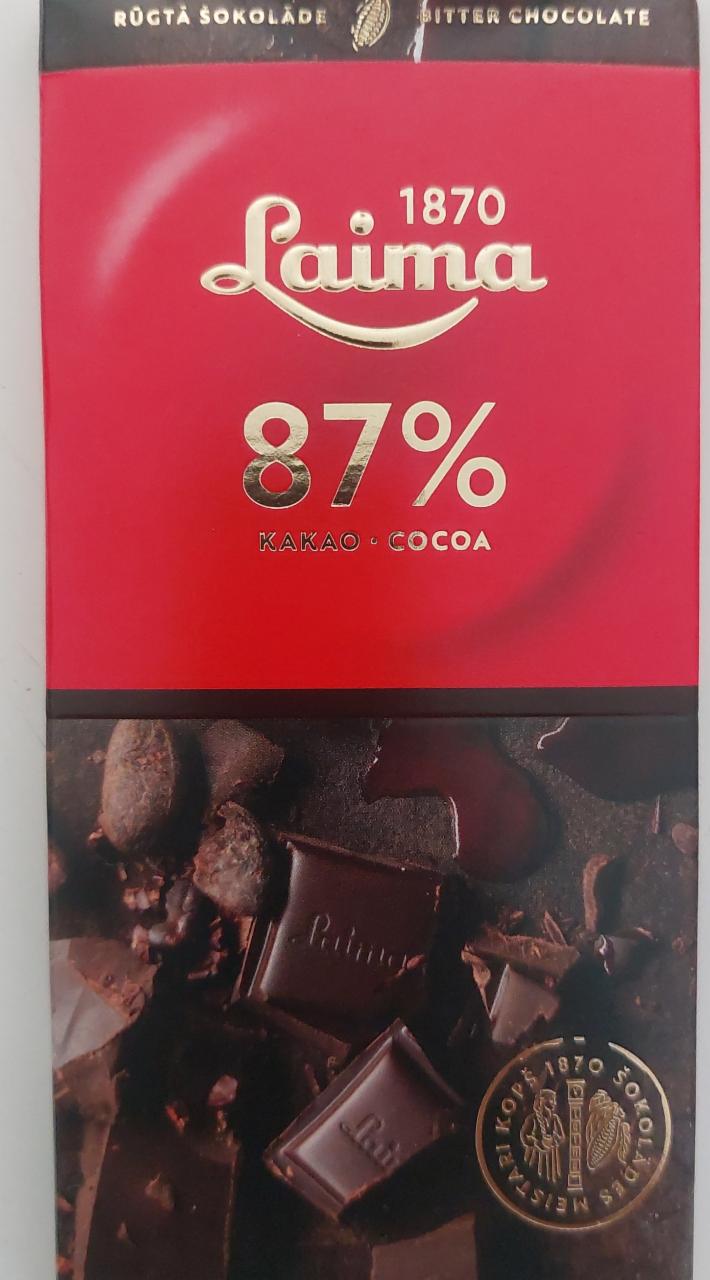 Fotografie - Bitter Chocolate 87% cacao Laima
