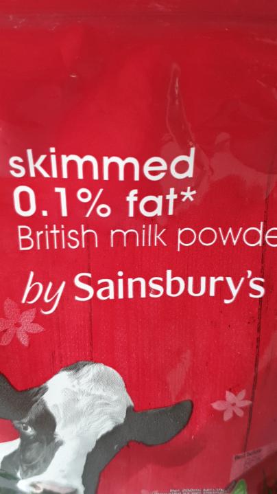 Fotografie - skimmed 0,1% fat british milk powder Sainsbury's