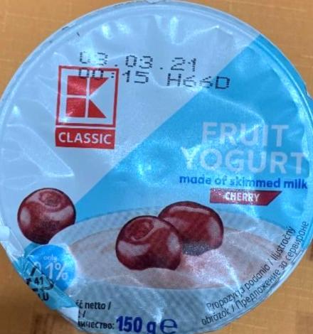 Fotografie - Fruit yogurt cherry K-Classic