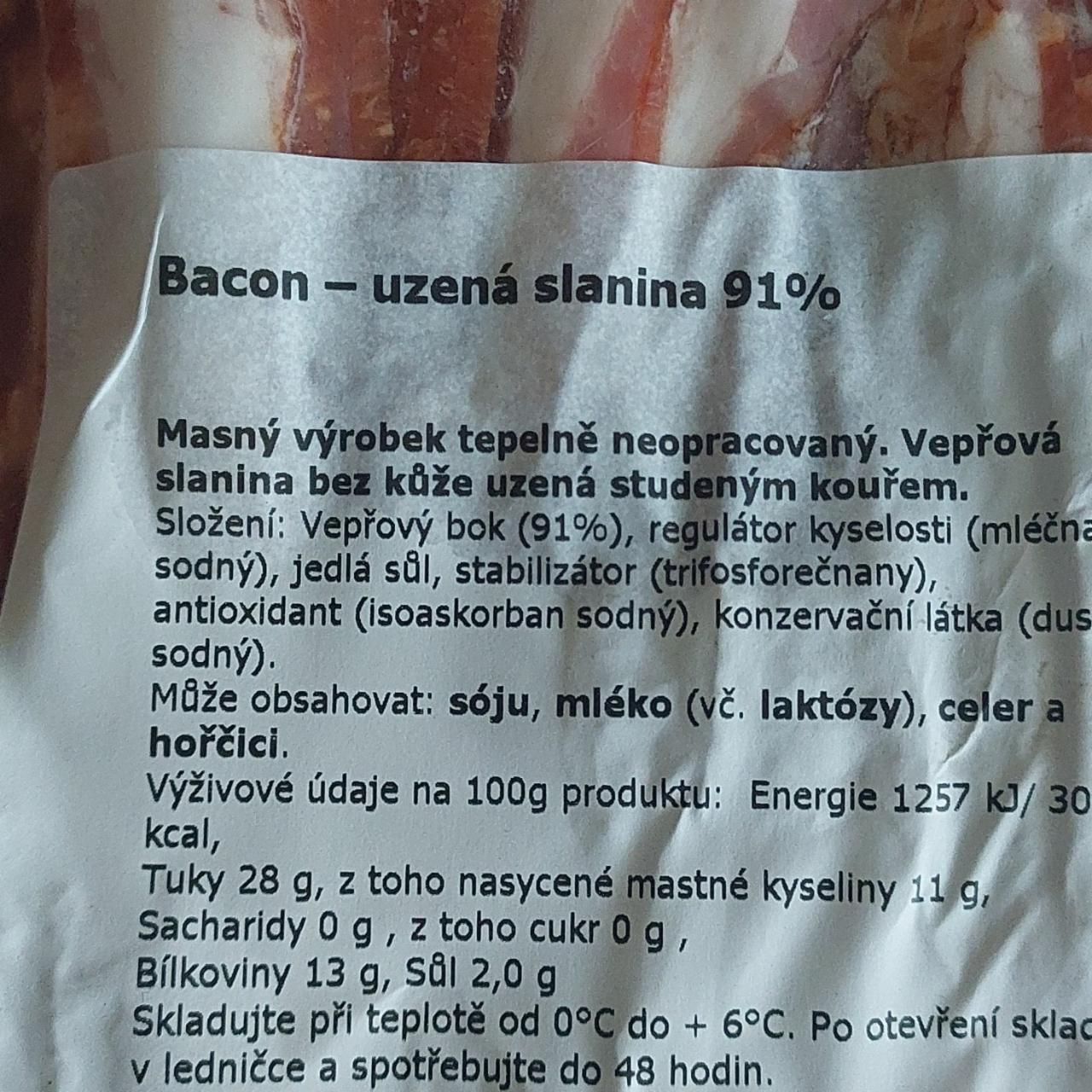 Fotografie - Bacon - uzená slanina 91%