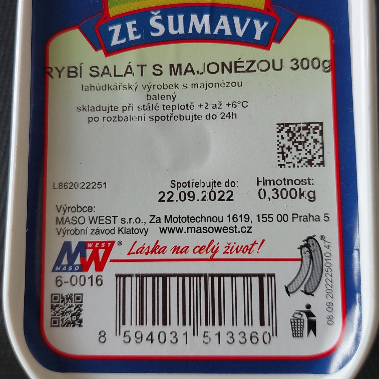 Fotografie - Rybí salát s majonézou Ze Šumavy