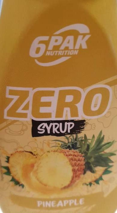 Fotografie - Zero syrup pineapple 6PAK Nutrition