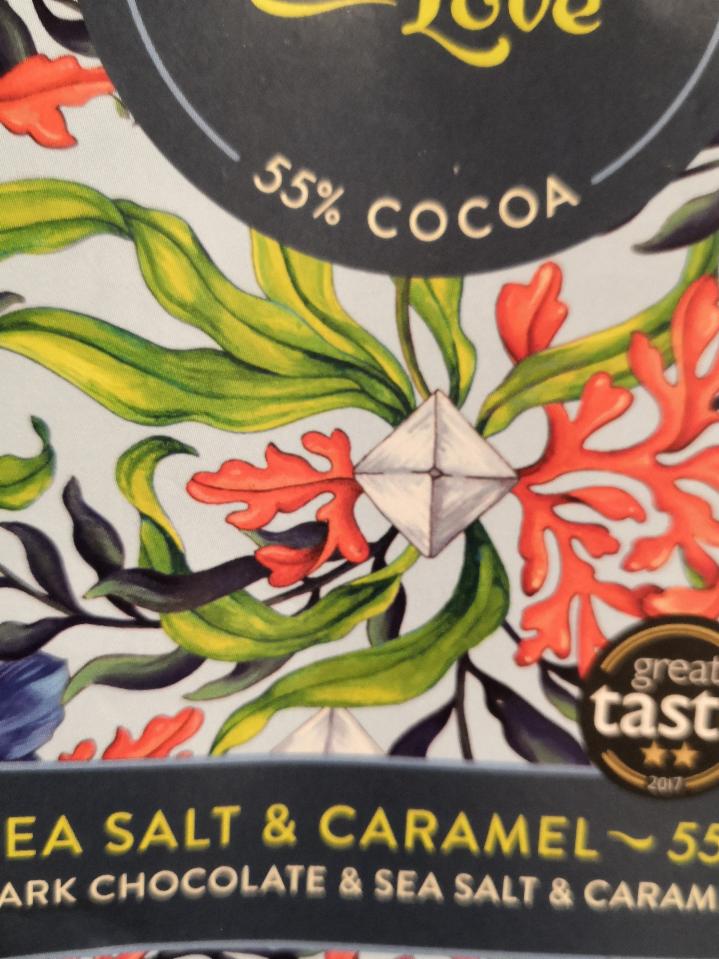 Fotografie - BIO hořká čokoláda 55% SEA SALT & CARAMEL Chocolate & Love