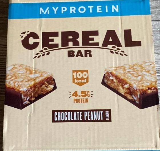 Fotografie - Cereal Bar chocolate peanut Myprotein