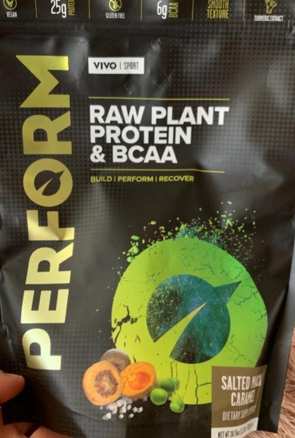 Fotografie - Perform Raw Plant Protein & BCAA salted maca caramel Vivo Sport