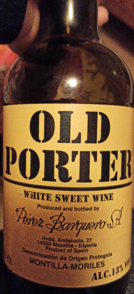 Fotografie - Old Porter White sweet wine