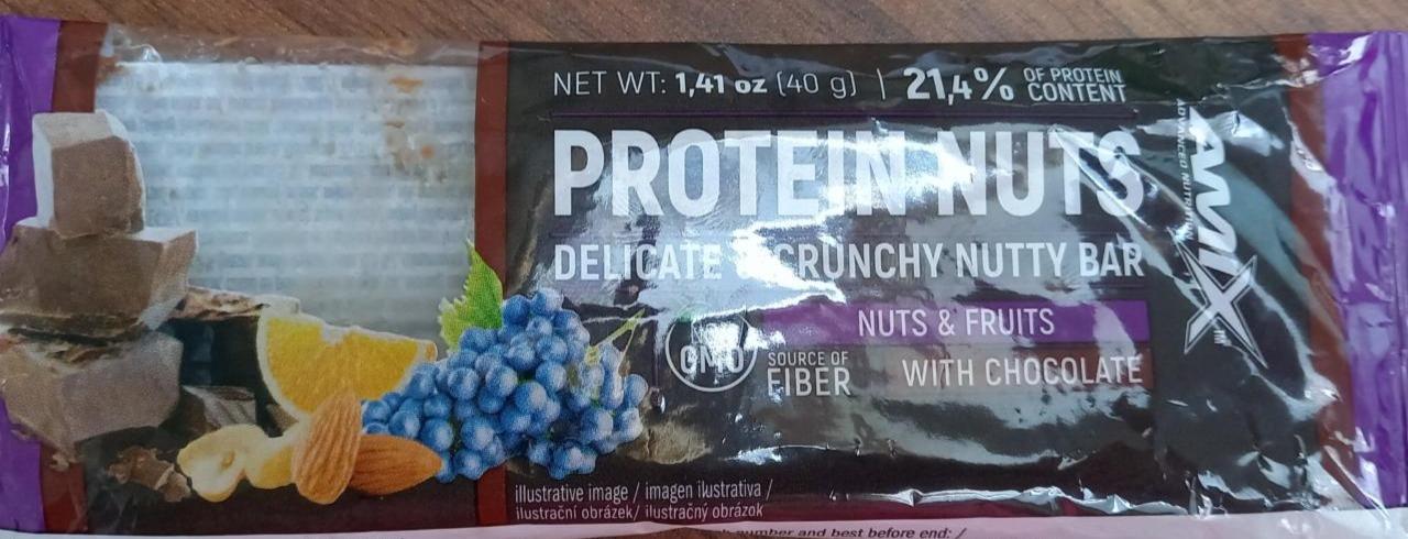 Fotografie - Protein Nuts Bar Nuts & Fruits Amix Nutrition