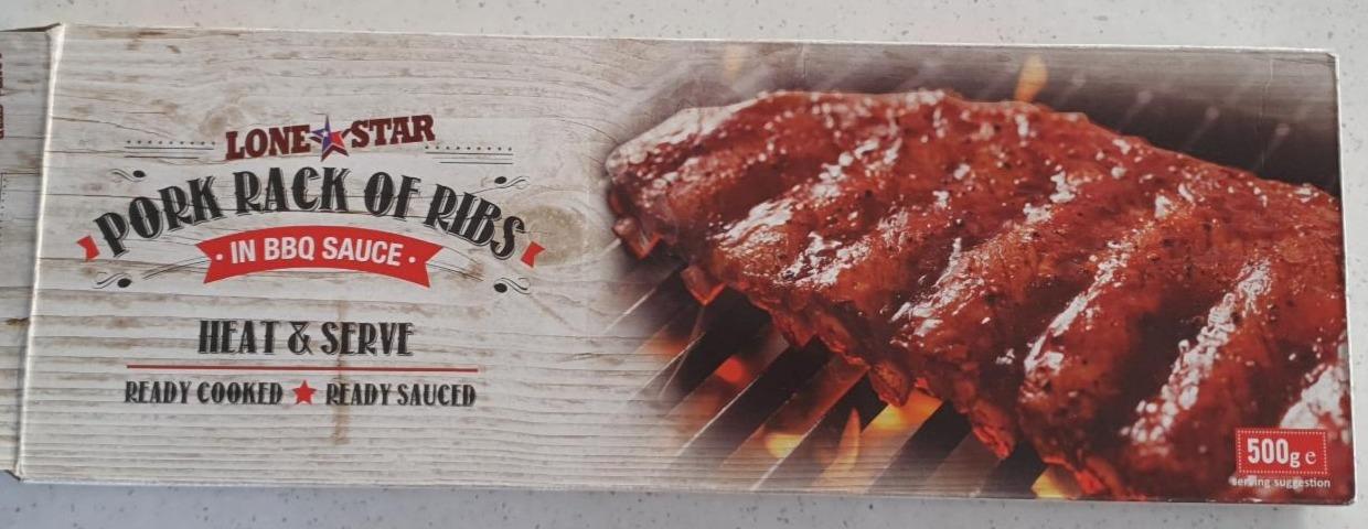 Fotografie - Pork rack of ribs in BBQ sauce Lone Star