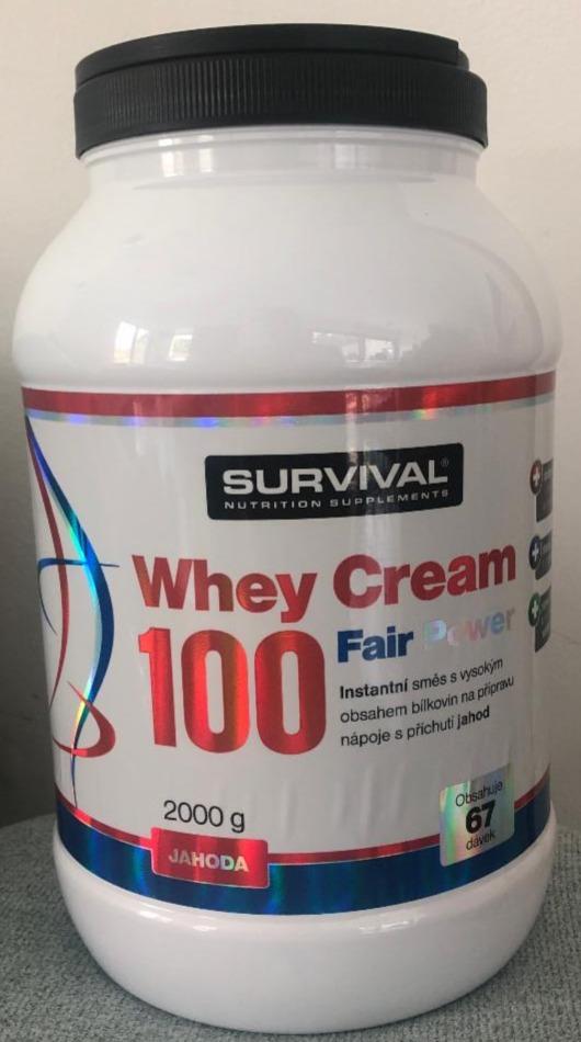 Fotografie - Whey Cream 100 Fair Power Jahoda Survival Nutrition