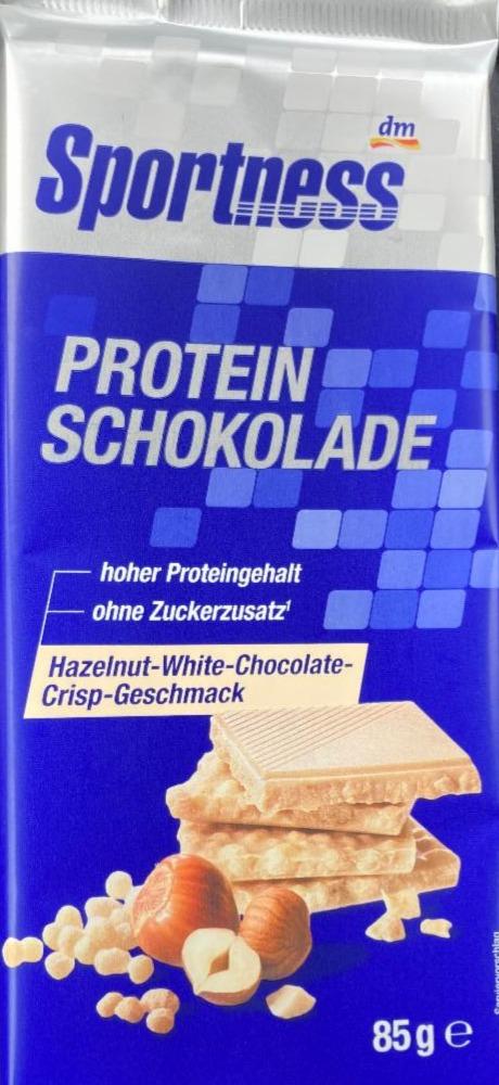 Fotografie - Protein schokolade hazelnut-white-chocolate-crisp-geschmak Sportness