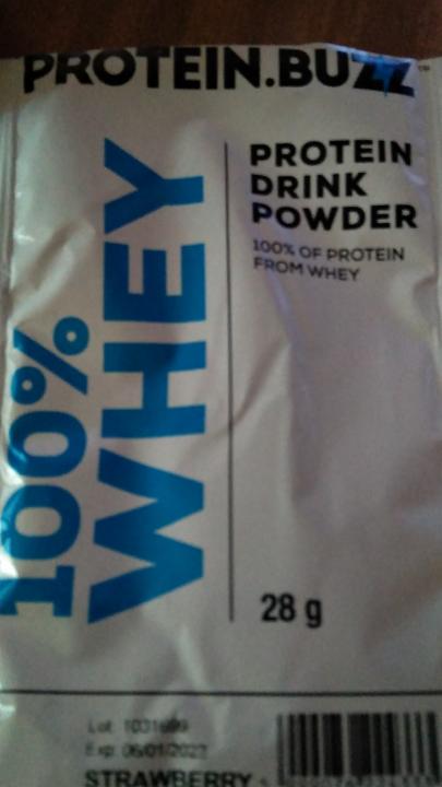 Fotografie - Protein Drink Powder Strawberry Protein.Buzz