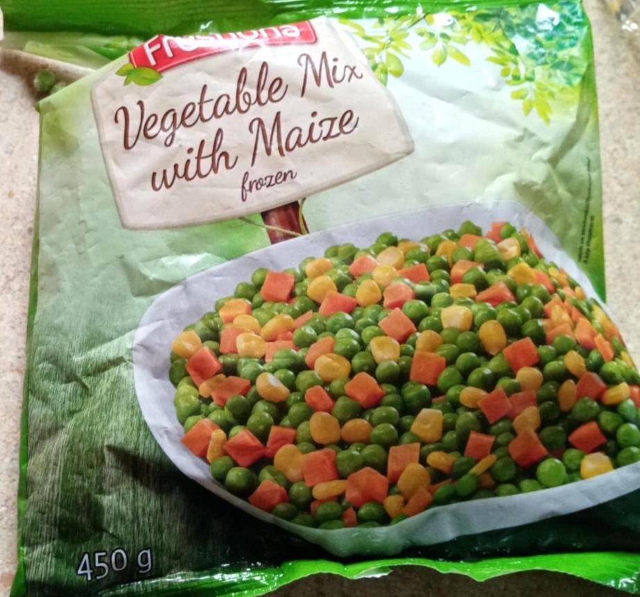 Fotografie - Vegetable mix with maize frozen (mražená zeleninová směs s kukuřicí, hráškem a mrkví) Freshona