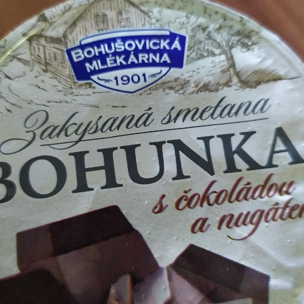 Fotografie - Bohunka smetanový dezert s čokoládou a nugátem Bohušovická mlékárna