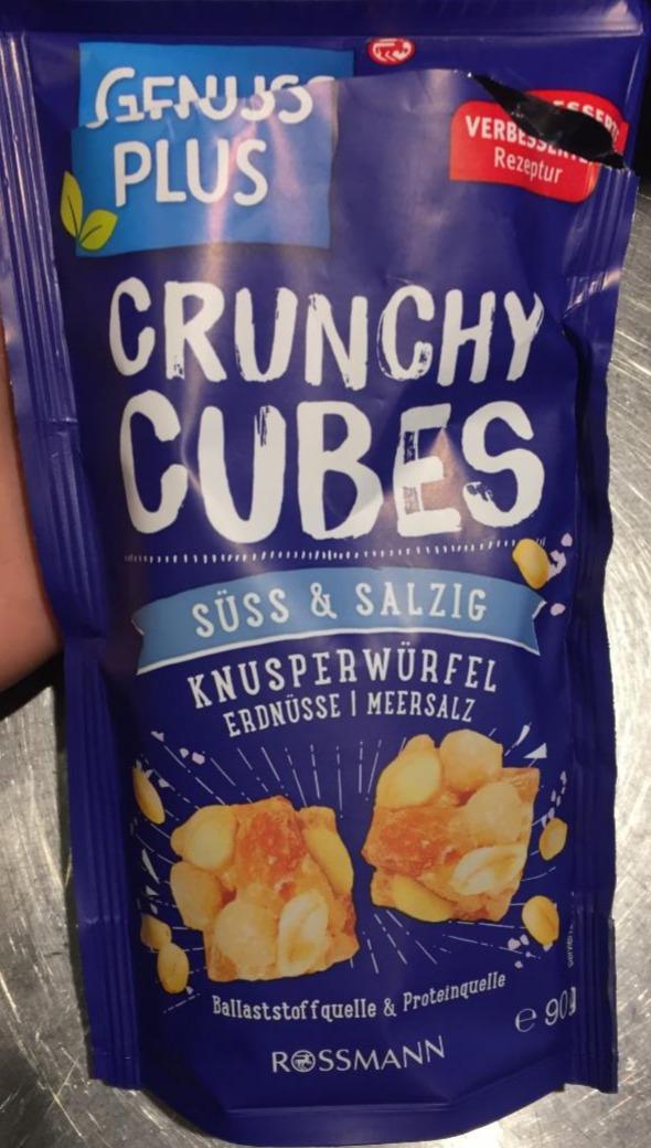 Fotografie - Crunchy Cubes süss & salzig - Sladké kousky arašídů s mořskou solí Genuss Plus